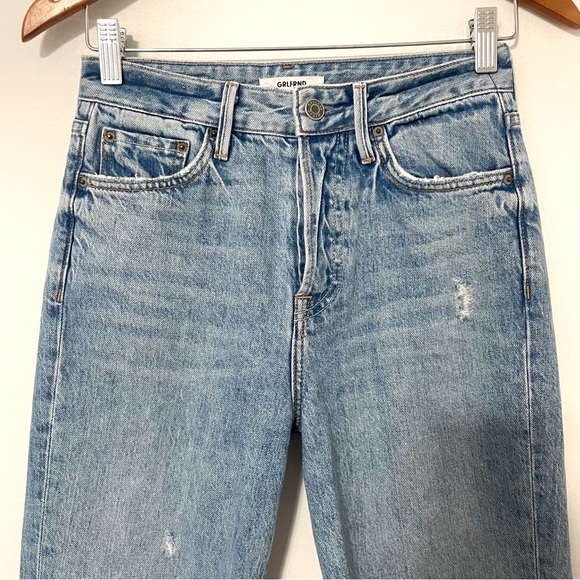 GRLFRND • devon distressed high waist straight leg jeans all the way sz 24 - Picture 9 of 15